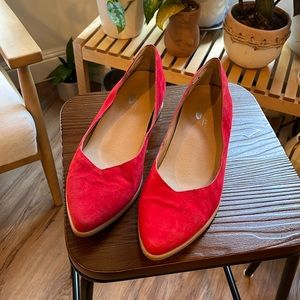 Dr Scholls Red Flats - 9.5